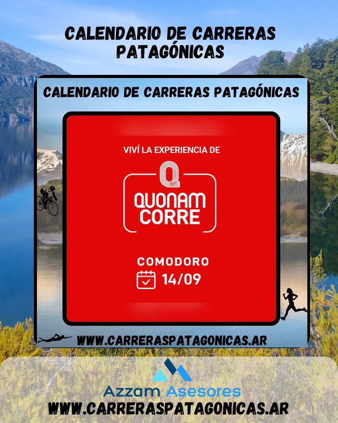 Flyer de Quonam Corre – Comodoro 2025