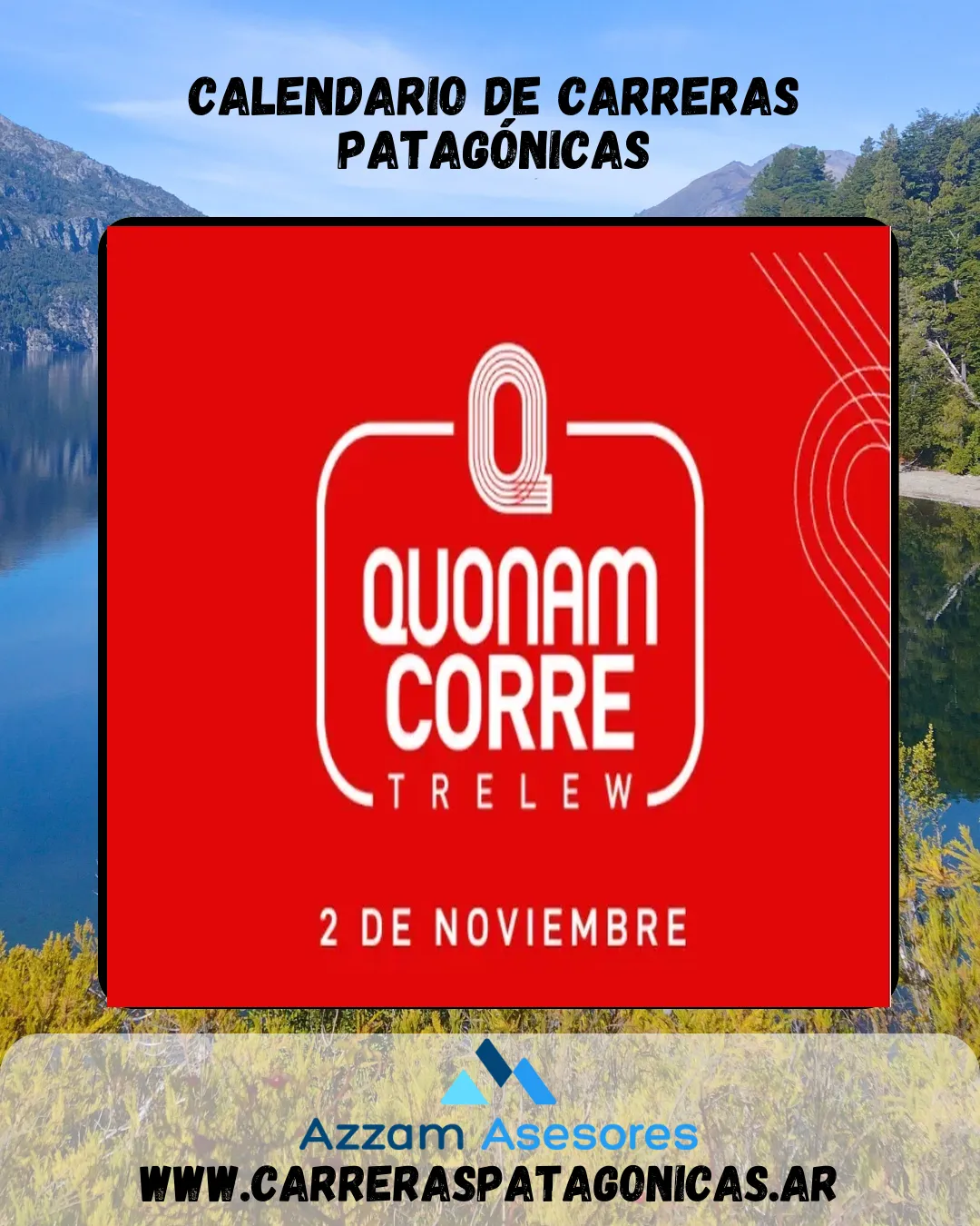 Flyer de Quonam Corre Trelew 2025