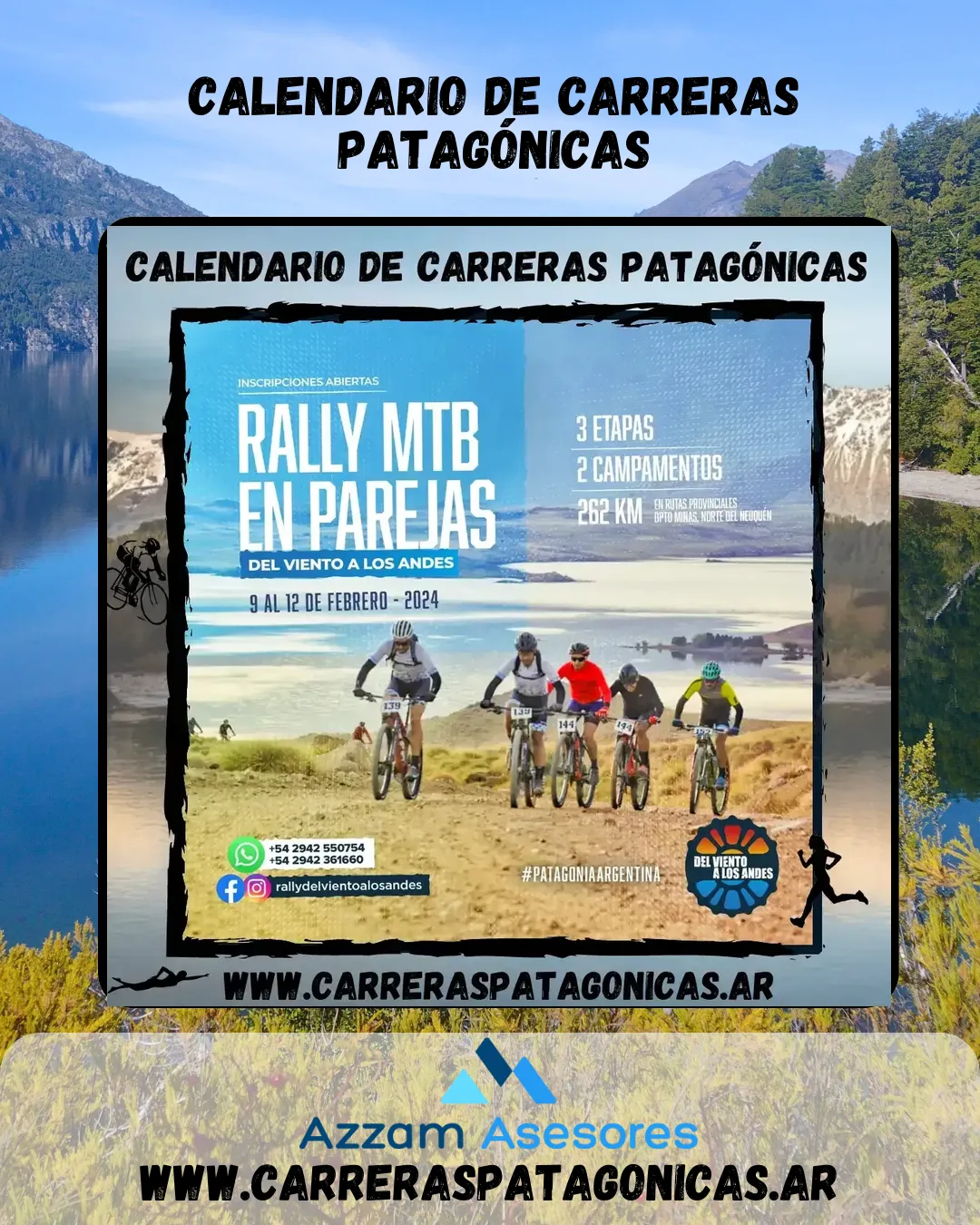 Flyer de Rally Del Viento a los Andes 2024