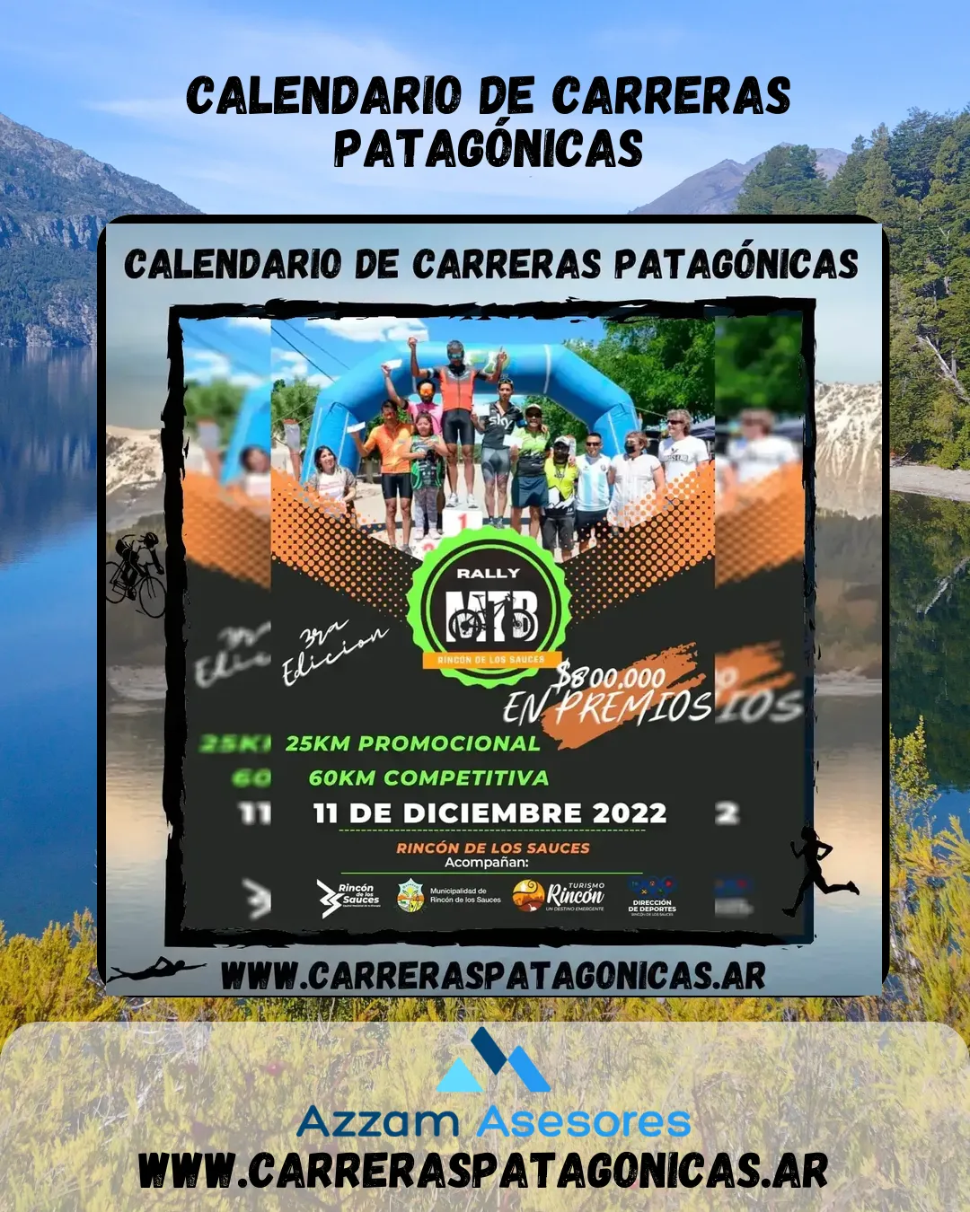 Flyer de Rally MTB Rincón de los Sauces 2022