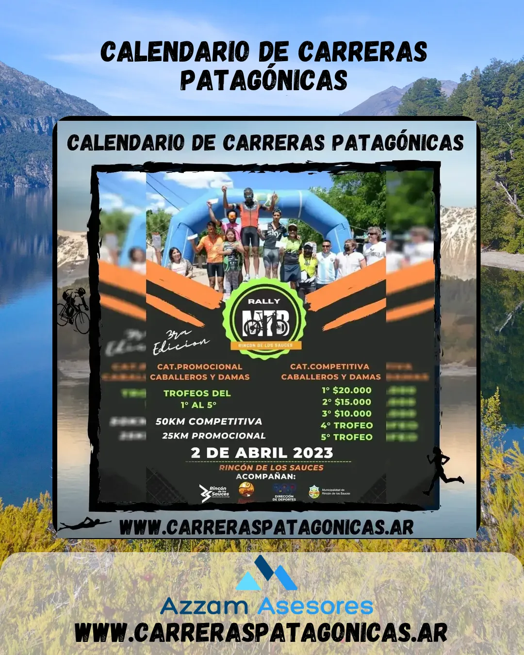 Flyer de Rally MTB Rincón de los Sauces 2023