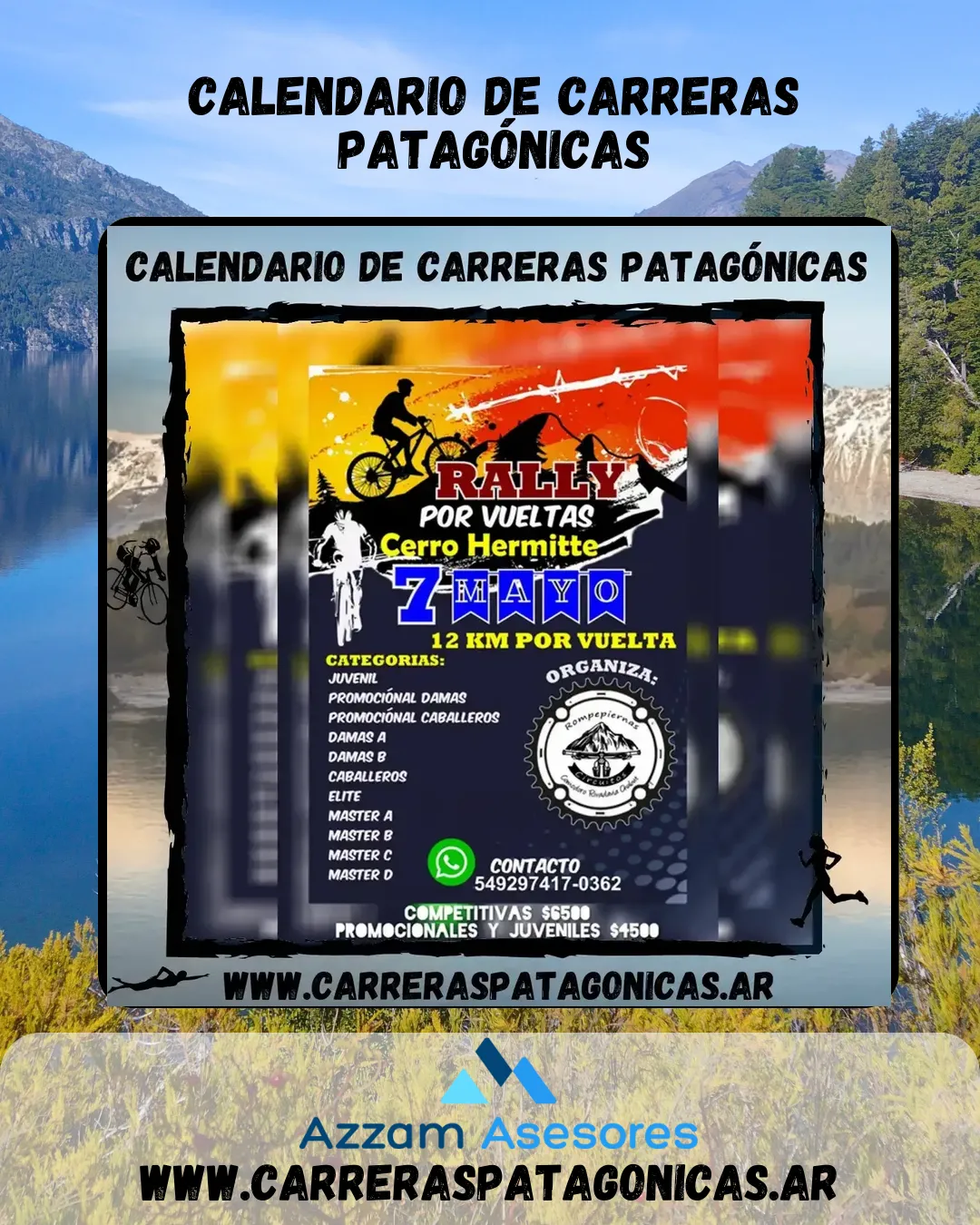 Flyer de Rally Por Vueltas Cerro Hermitte 2023