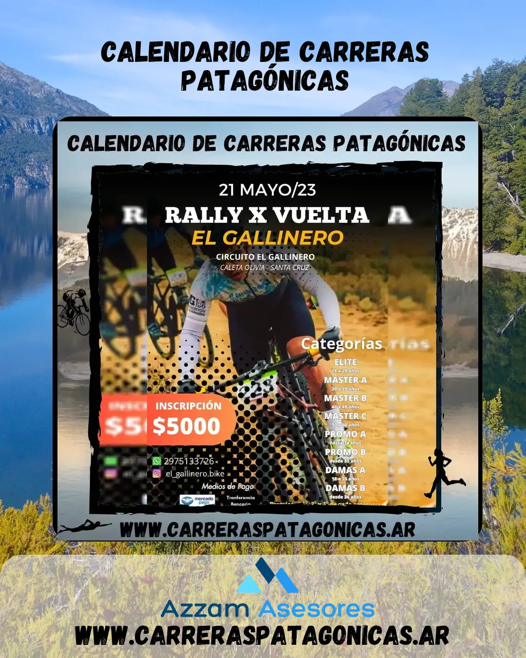 Flyer de Rally por vueltas EL GALLINERO 2023