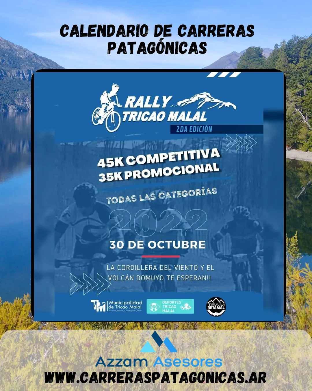 Flyer de Rally Tricao Malal 2022