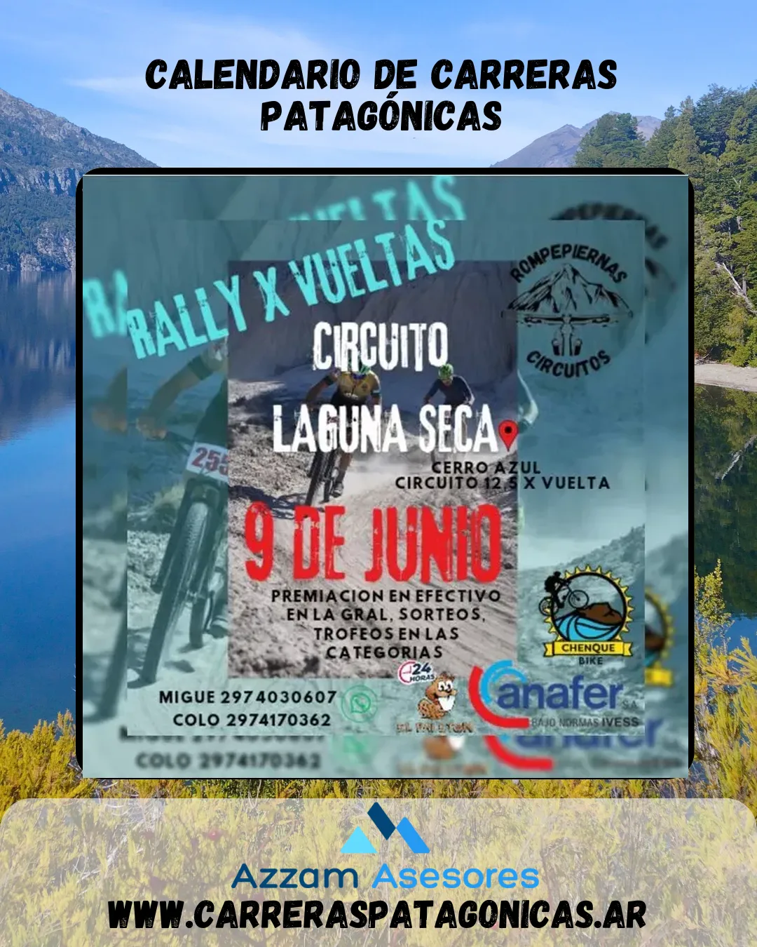 Flyer de Rally x Vueltas Laguna Seca 2024