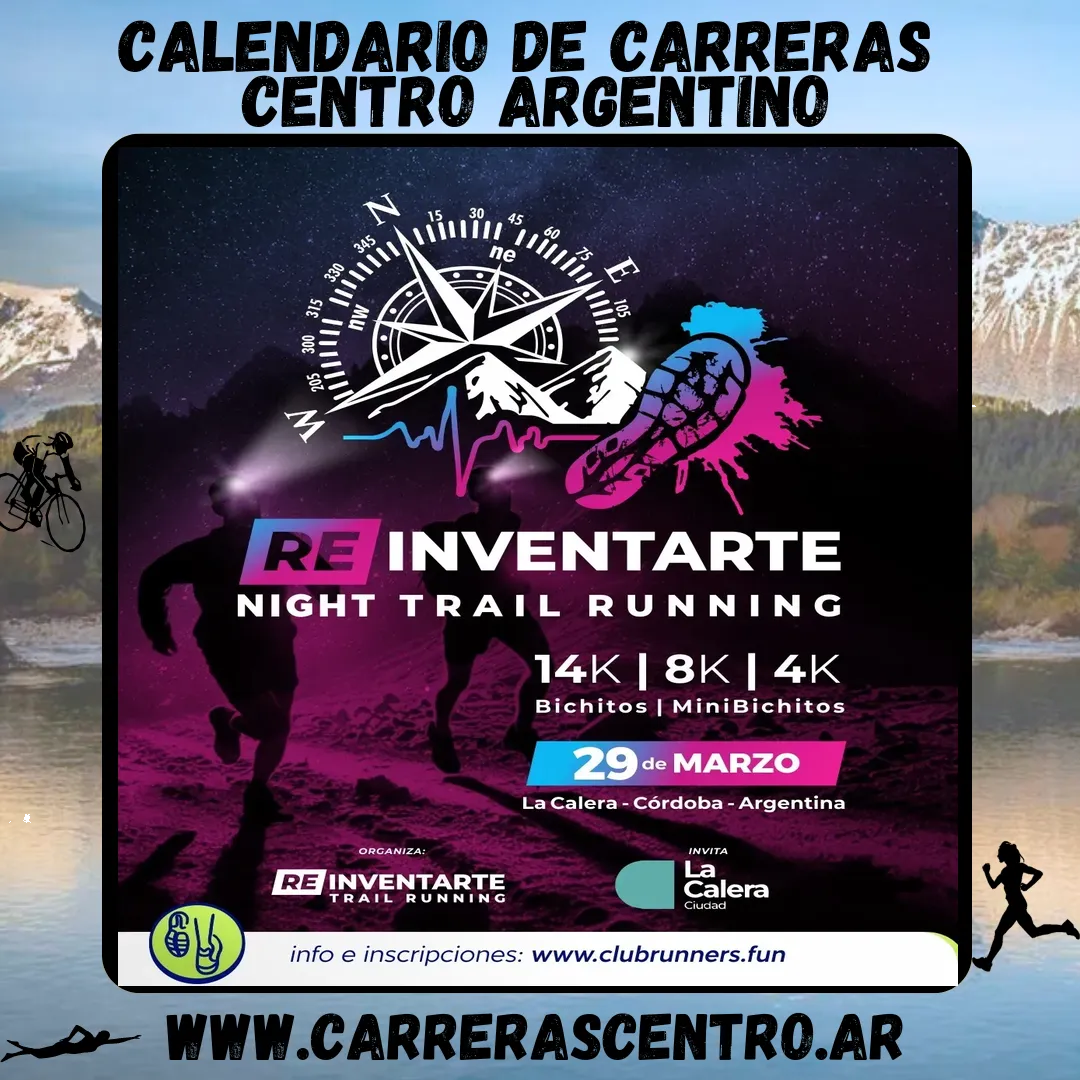 Flyer de Re Inventarte Night Trail Running 2025