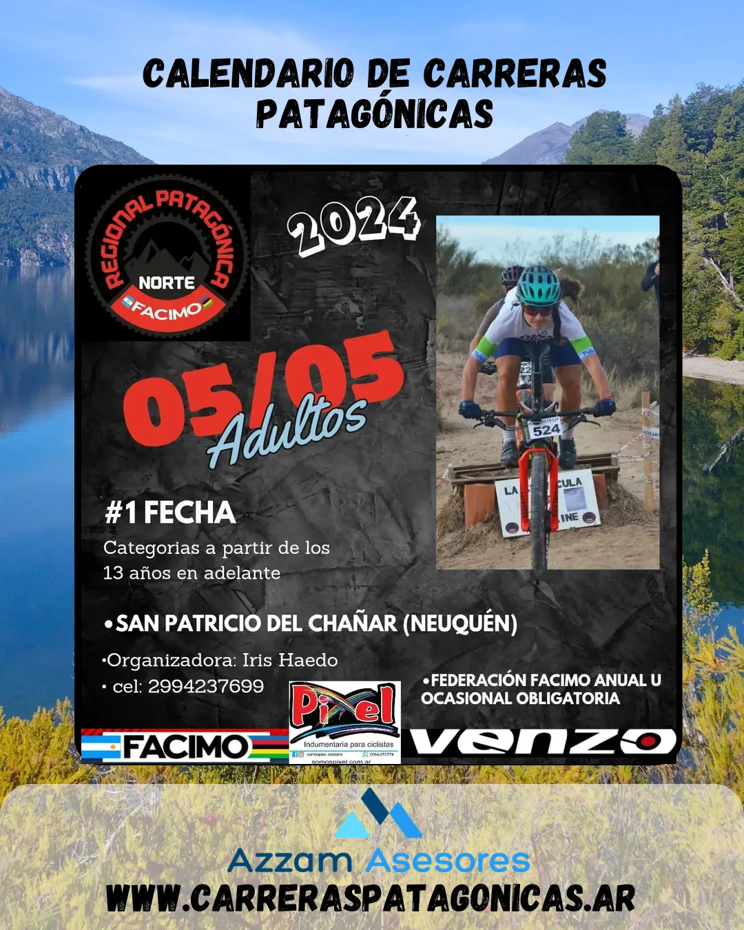 Flyer de Regional Patagónico Norte XCO 2024: 1° Fecha 2024