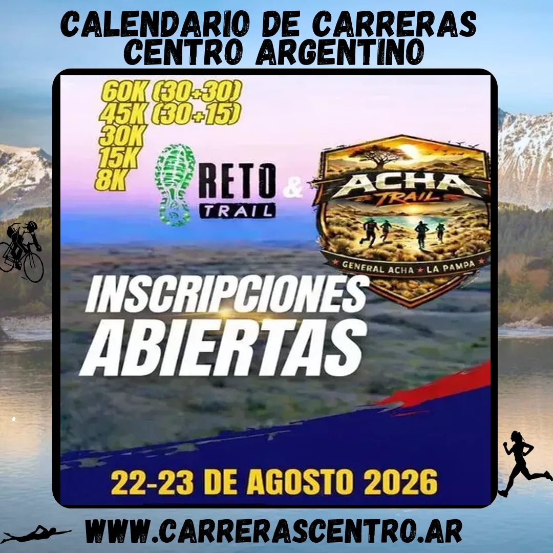 Flyer de Reto Trail General Acha 2026