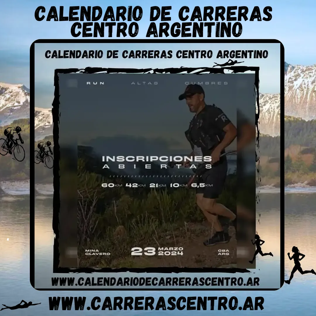 Flyer de Run Altas Cumbres 2024