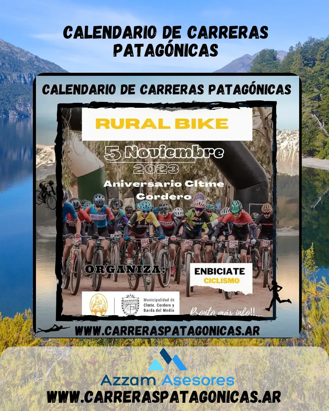 Flyer de Rural Bike Aniversario Clmte Cordero 2023