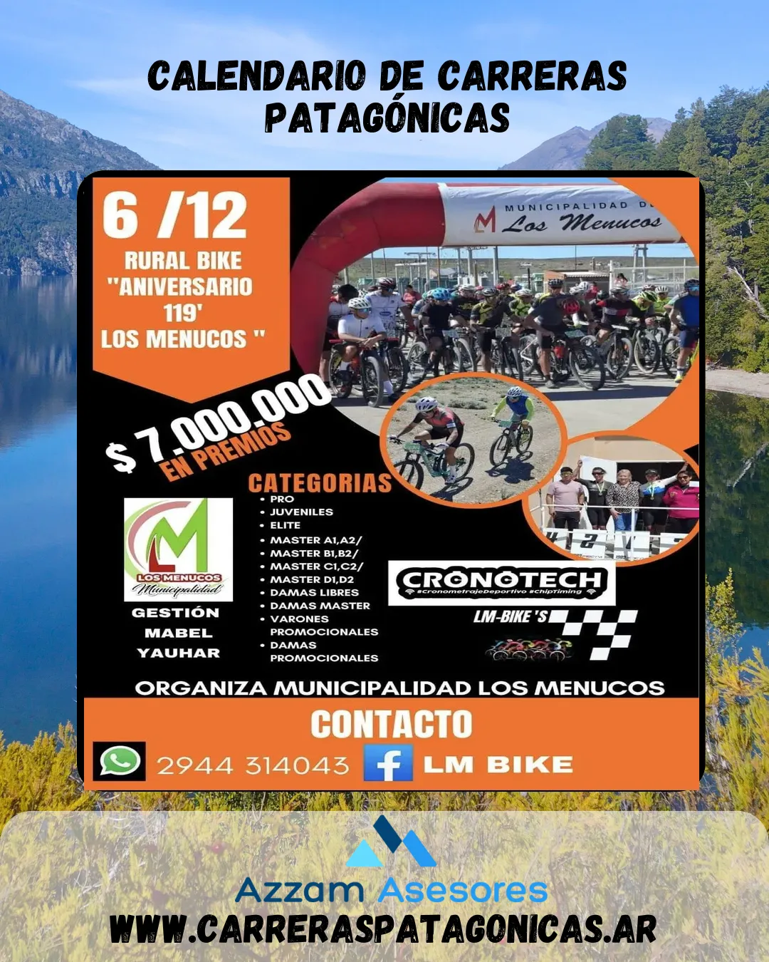 Flyer de Rural Bike Aniversario Los Menucos 2025