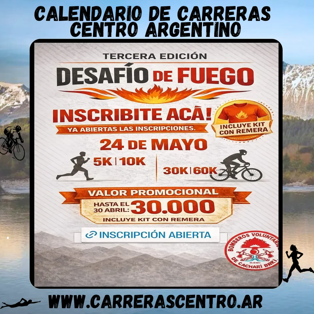 Flyer de Rural Bike desafío de Fuego 2026