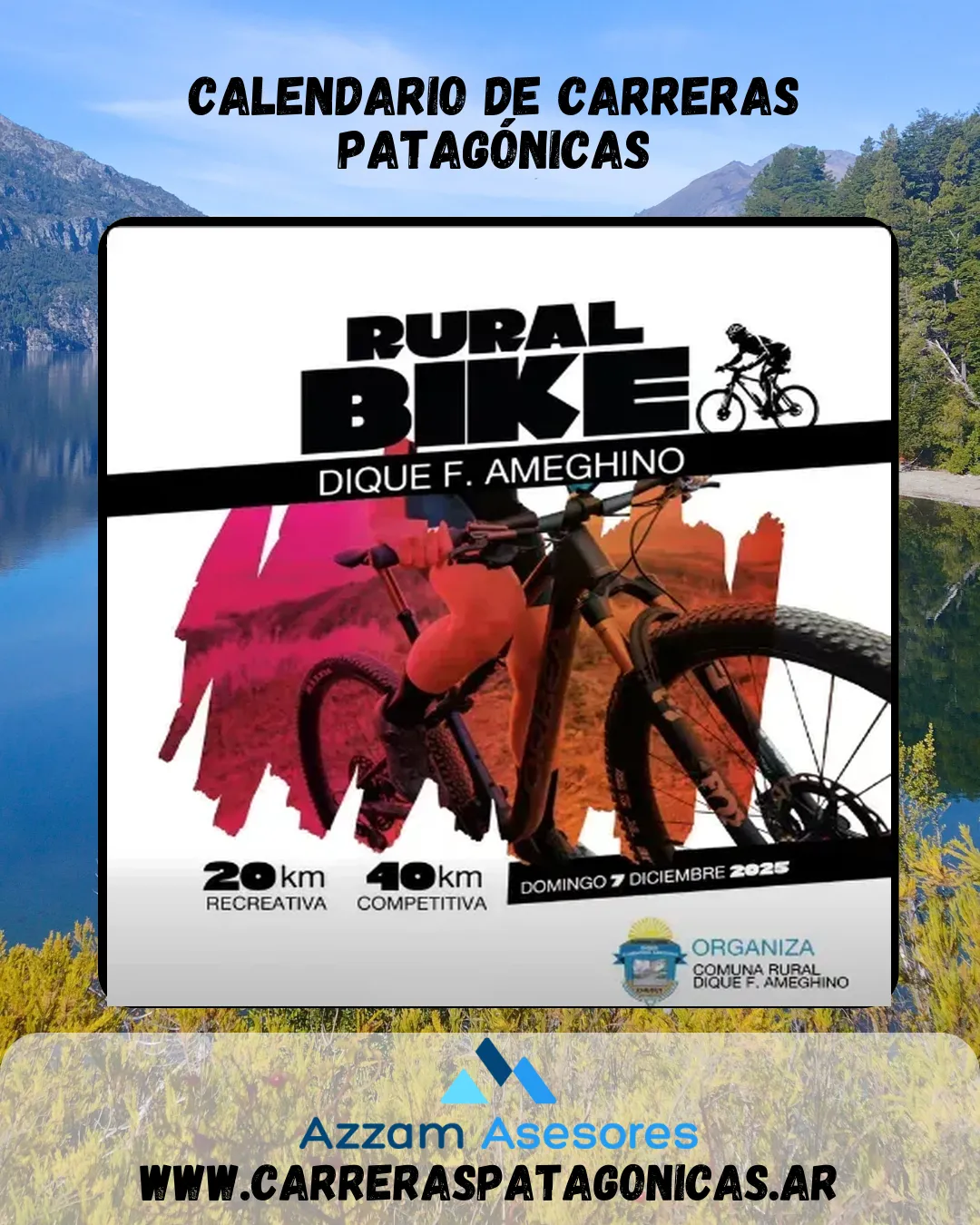 Flyer de Rural Bike Dique Ameghino 2025