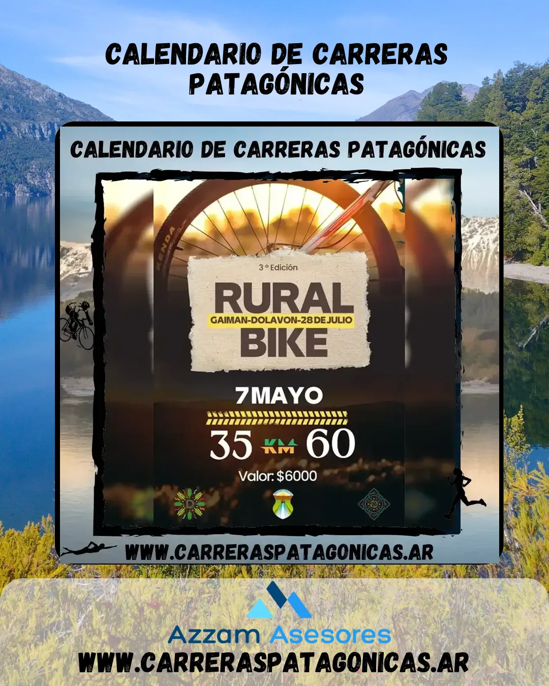 Flyer de Rural Bike » Gaiman -Dolavon- 28 de julio» 2023