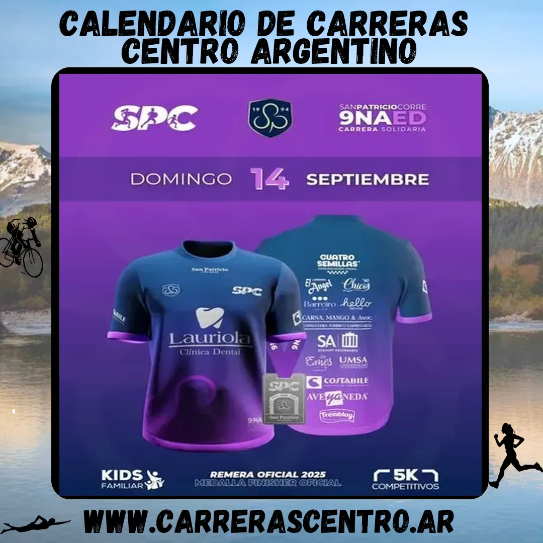 Flyer de San Patricio Corre 2025