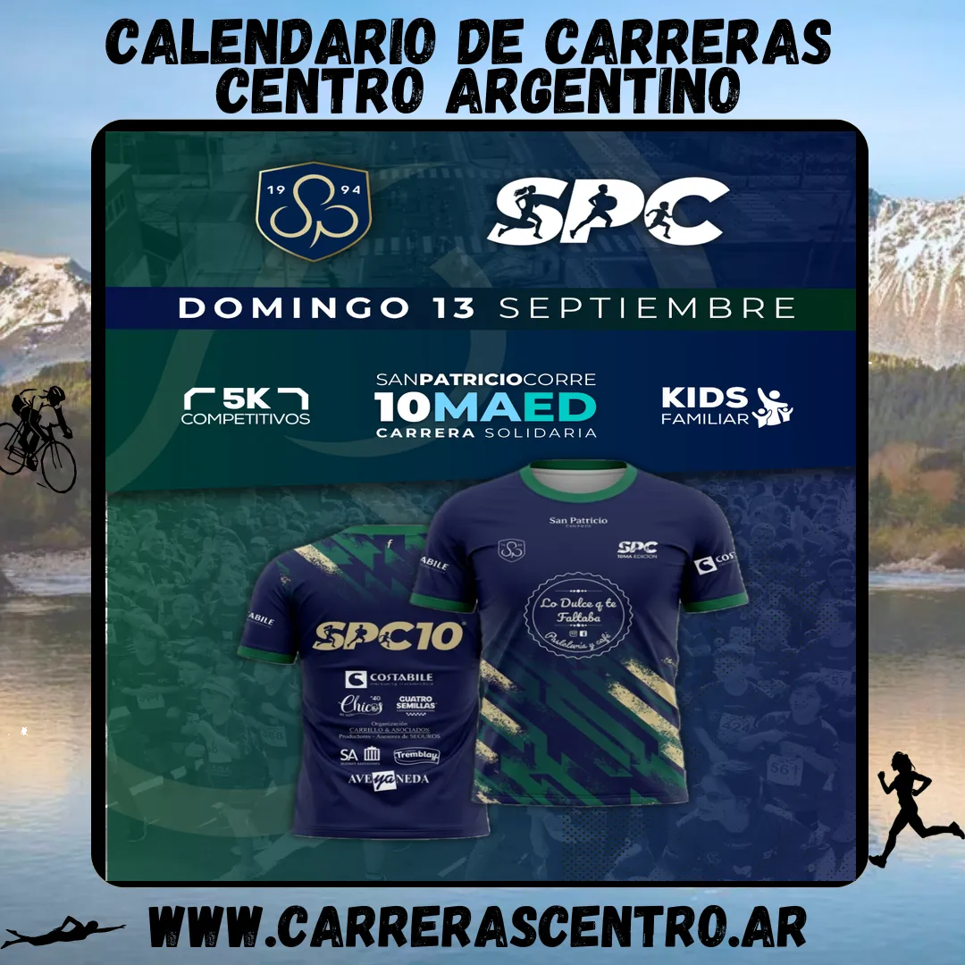 Flyer de San Patricio Corre 2026 - 10° Edición