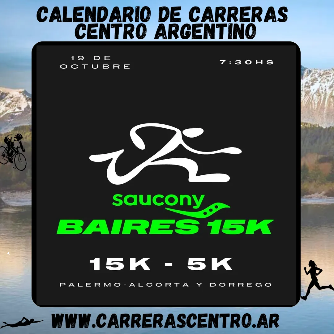 Flyer de Saucony Baires 15K 2025