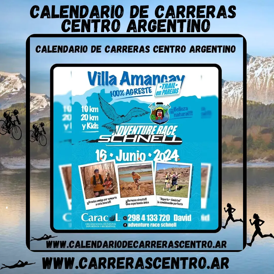 Flyer de Schnell Adventure Race Villa Amancay 2024