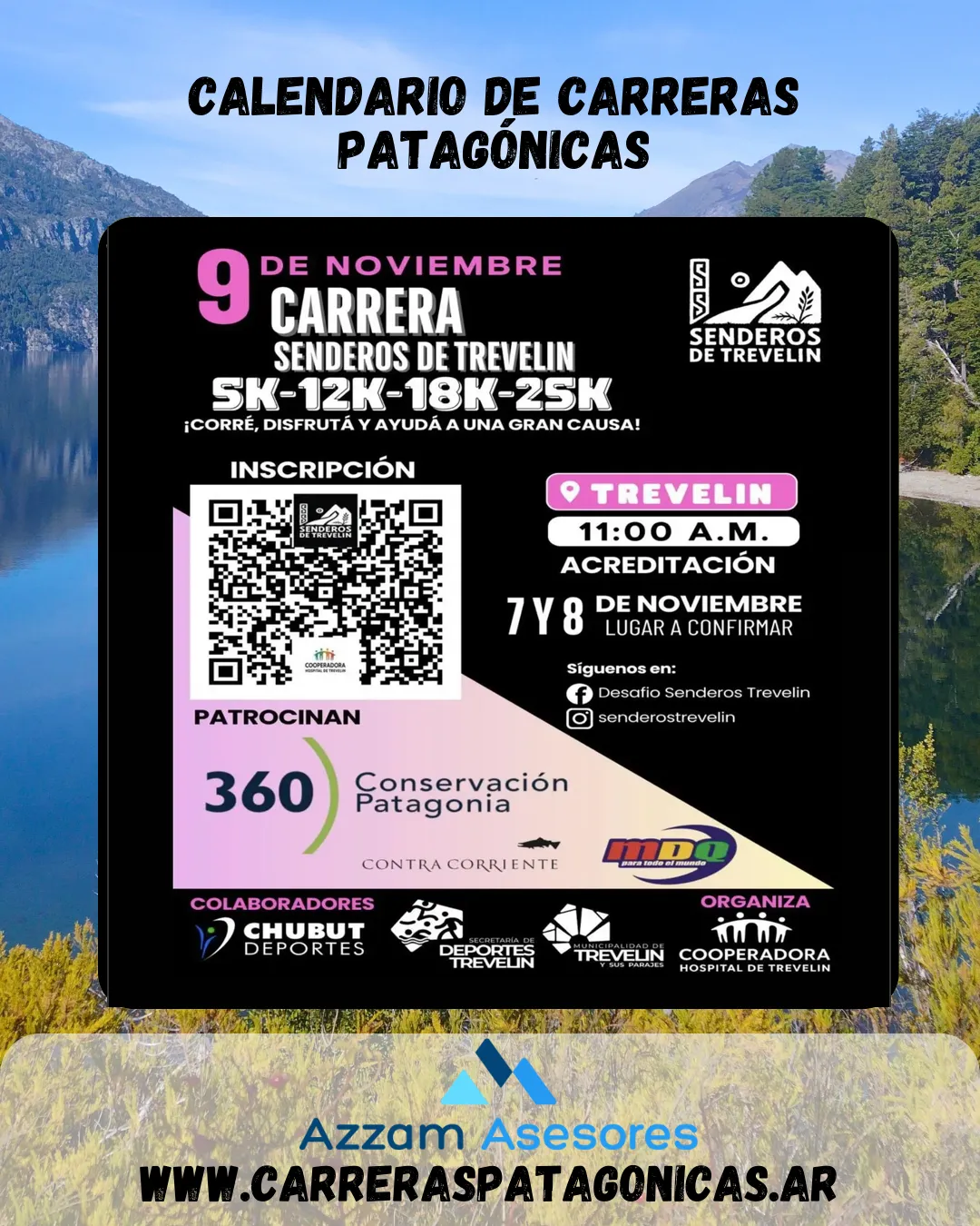 Flyer de Senderos de Trevelin 2025