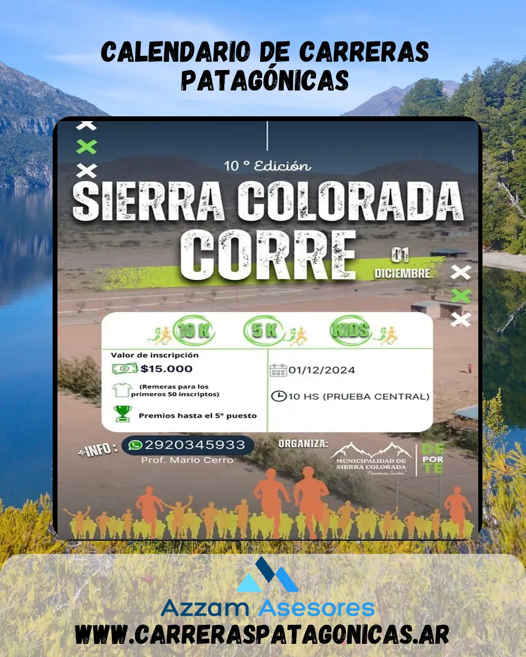 Flyer de Sierra Colorada Corre 2024