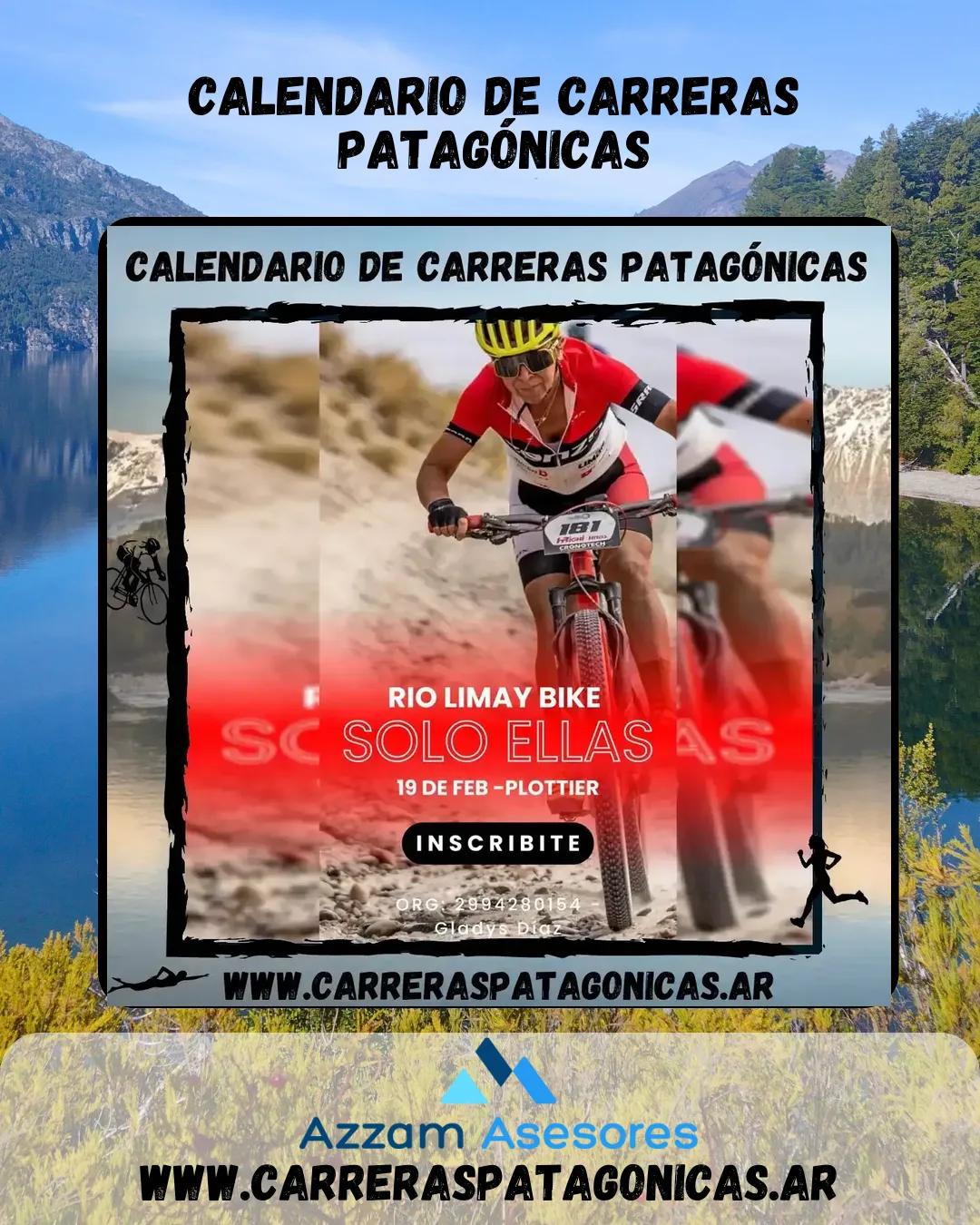 Flyer de Solo Ellas Río Limay Bike 2023