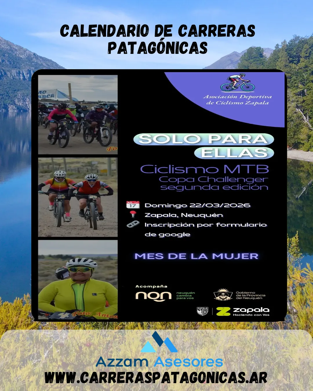 Flyer de Solo para Ellas MTB 2026