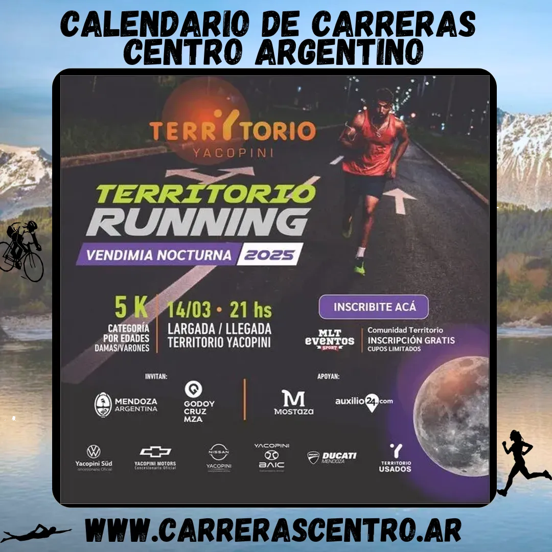 Flyer de Territorio Running Vendimia Nocturna 2025