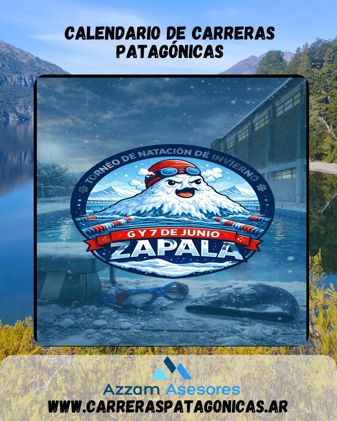Flyer de Torneo de Natación de Invierno Zapala 2026
