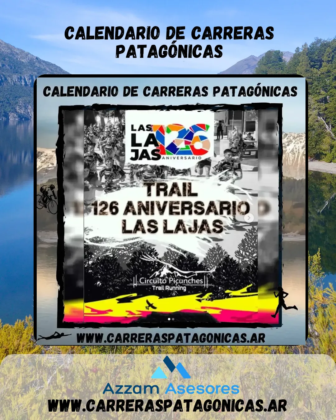Flyer de Trail 126 Aniversario Las Lajas 2023