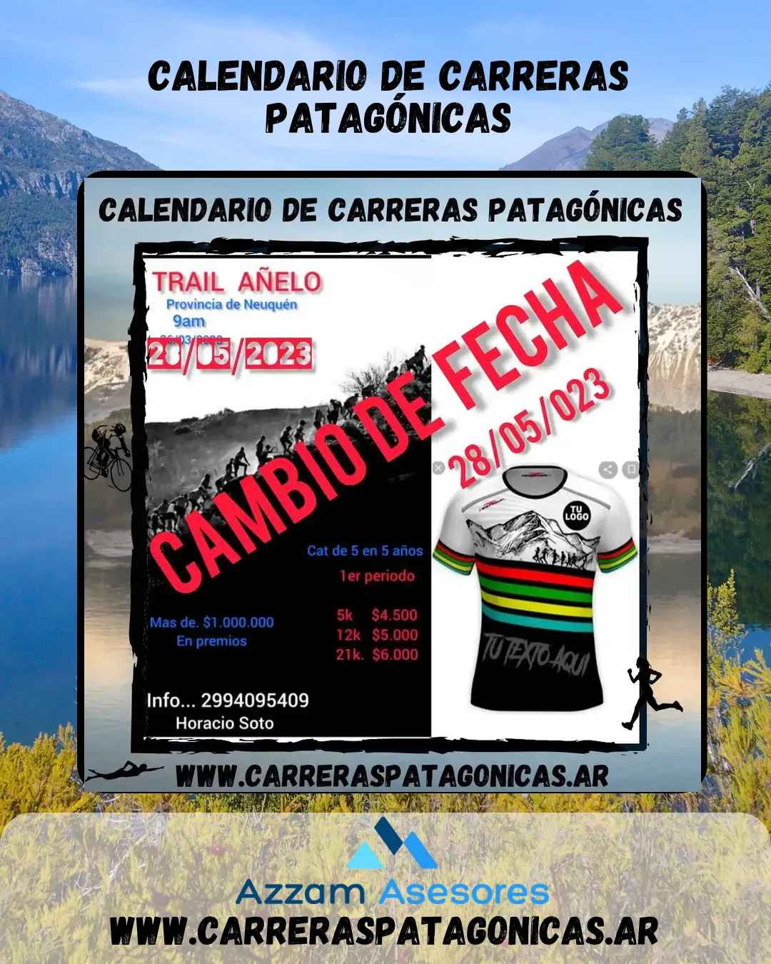 Flyer de Trail Añelo 2023