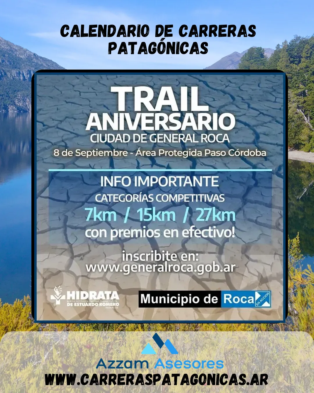 Flyer de Trail Aniversario Ciudad de General Roca 2024
