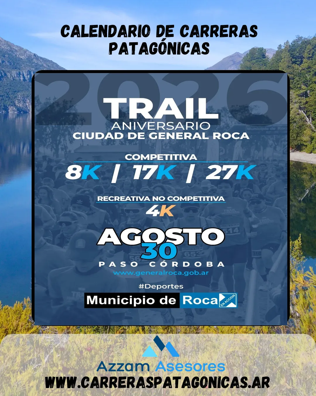 Flyer de Trail Aniversario Ciudad de General Roca 2026