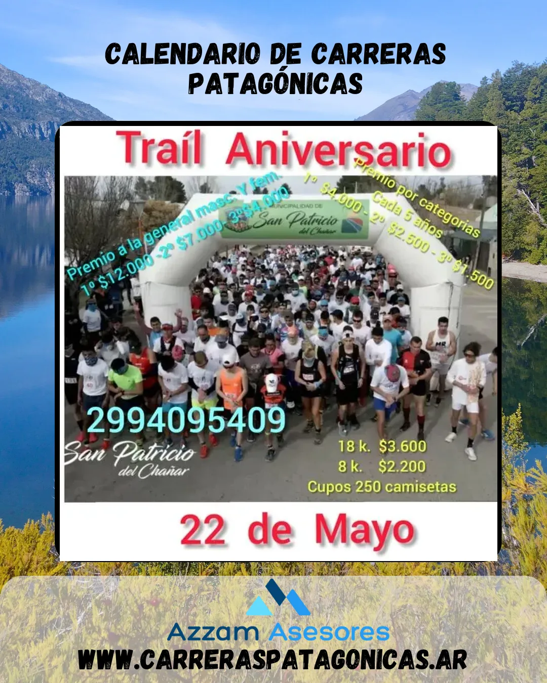 Flyer de TRAIL ANIVERSARIO SP CHAÑAR 2022