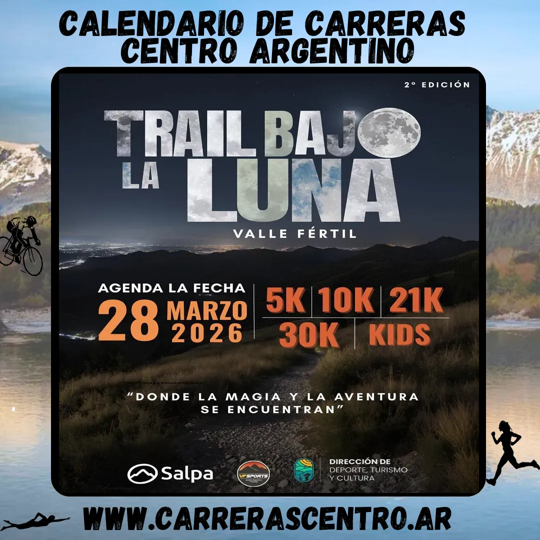 Flyer de Trail Bajo la Luna 2026