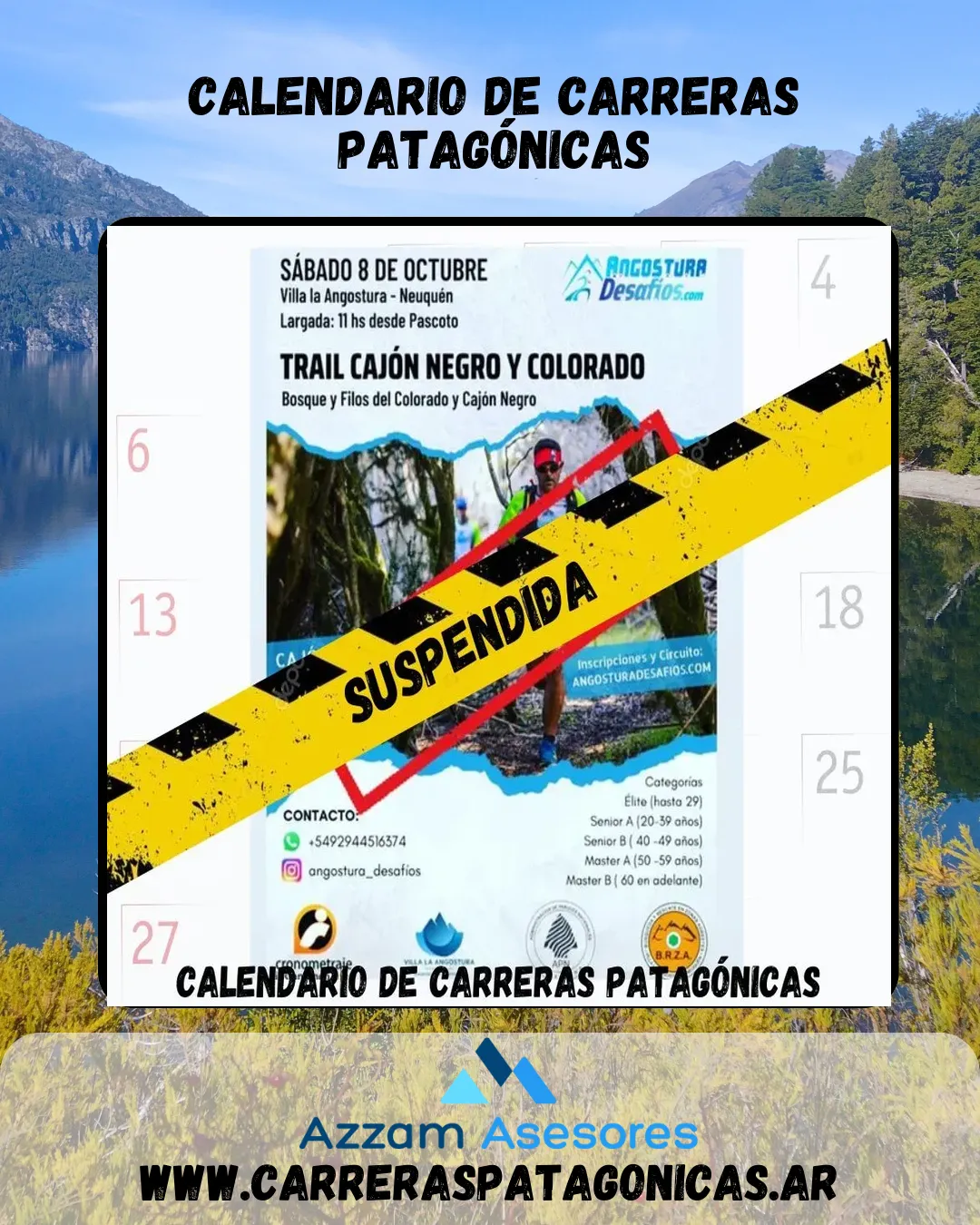 Flyer de TRAIL CAJÓN NEGRO Y COLORADO 2022