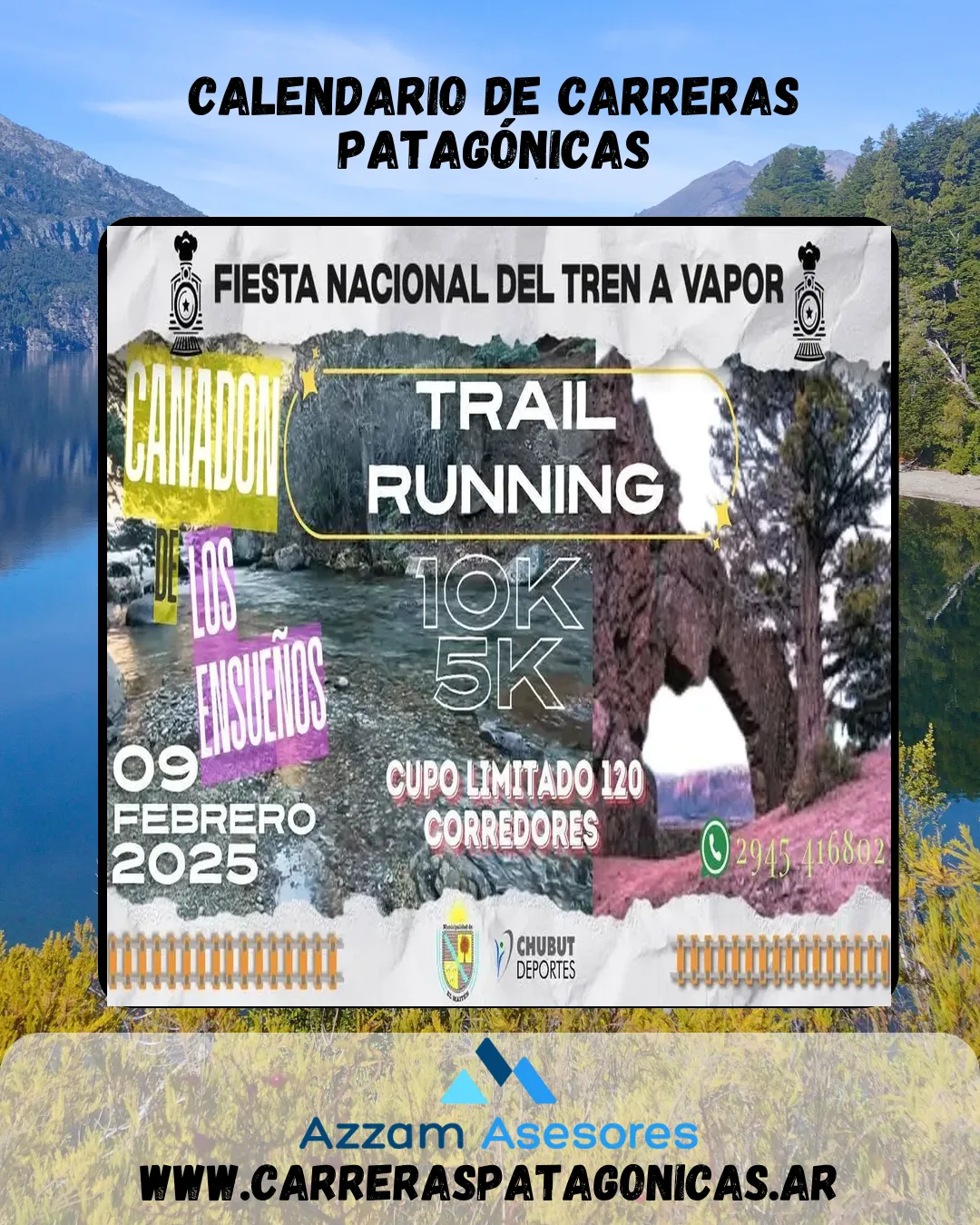 Flyer de Trail Cañadón de los Ensueños 2025