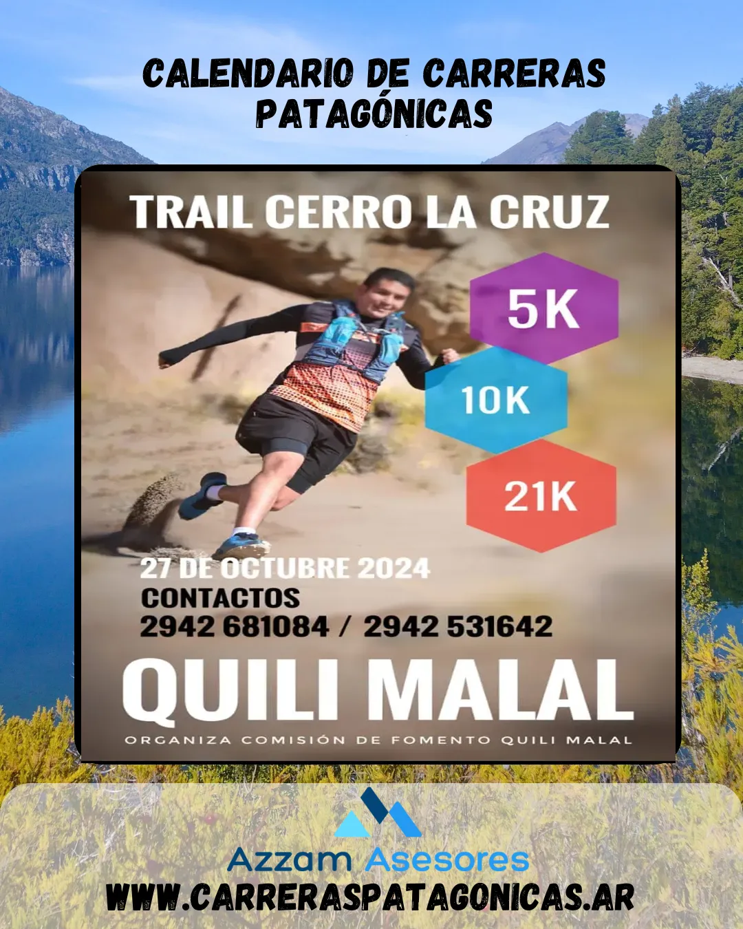 Flyer de Trail Cerro La Cruz 2024