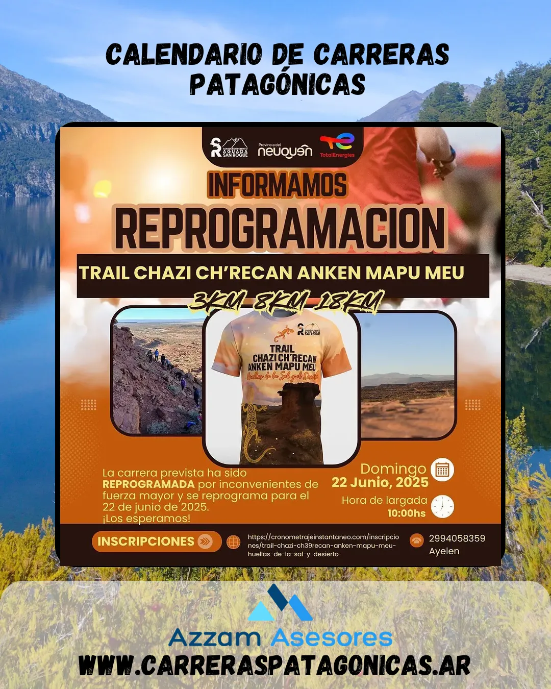 Flyer de Trail Chazi Ch’recan Anken Mapu Meu 2025