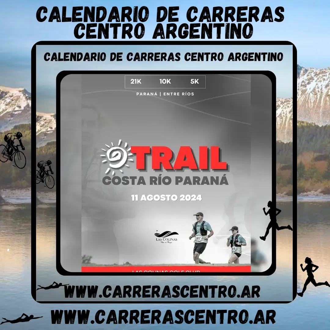 Flyer de Trail Costa Río Paraná 2024