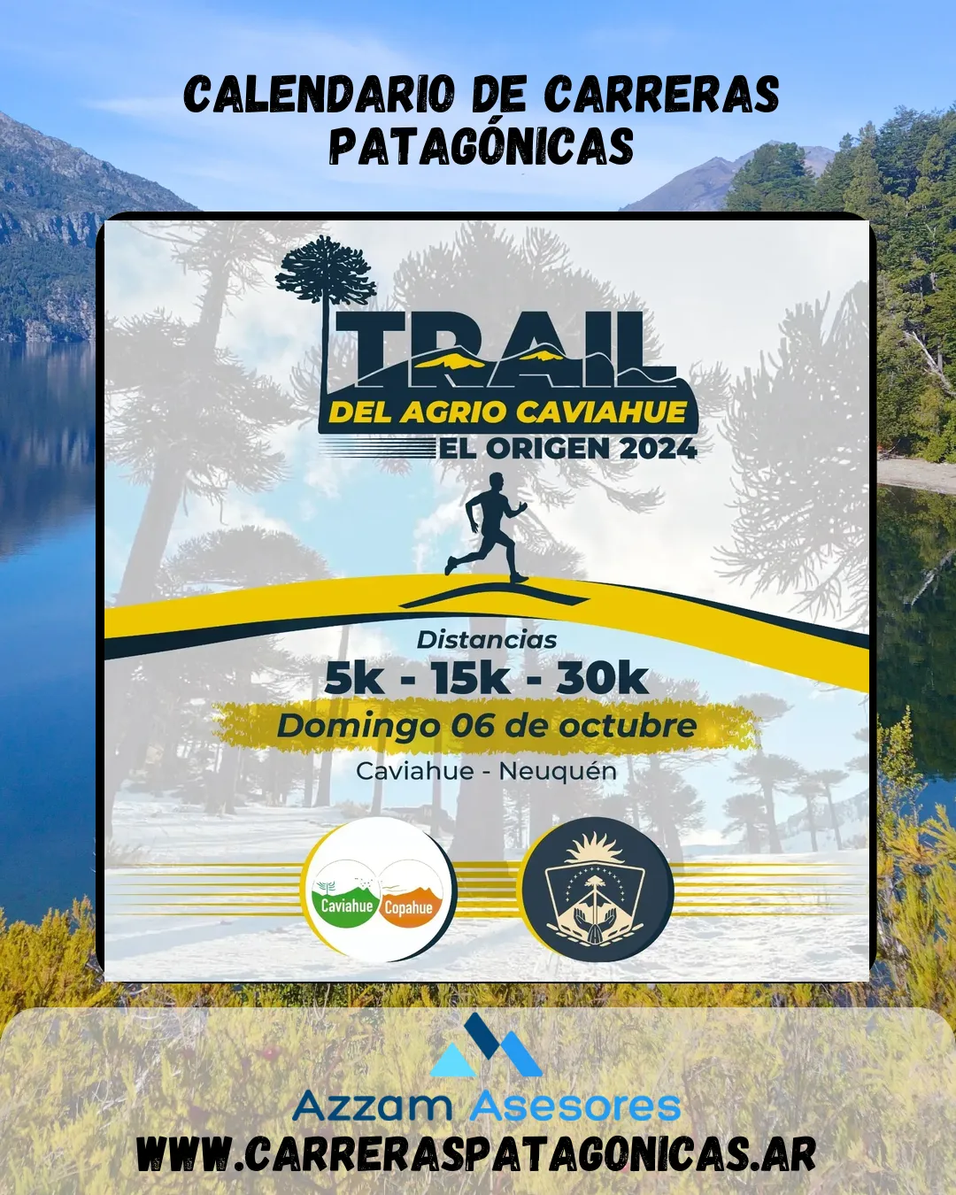 Flyer de Trail del Agrio «El Origen» 2024