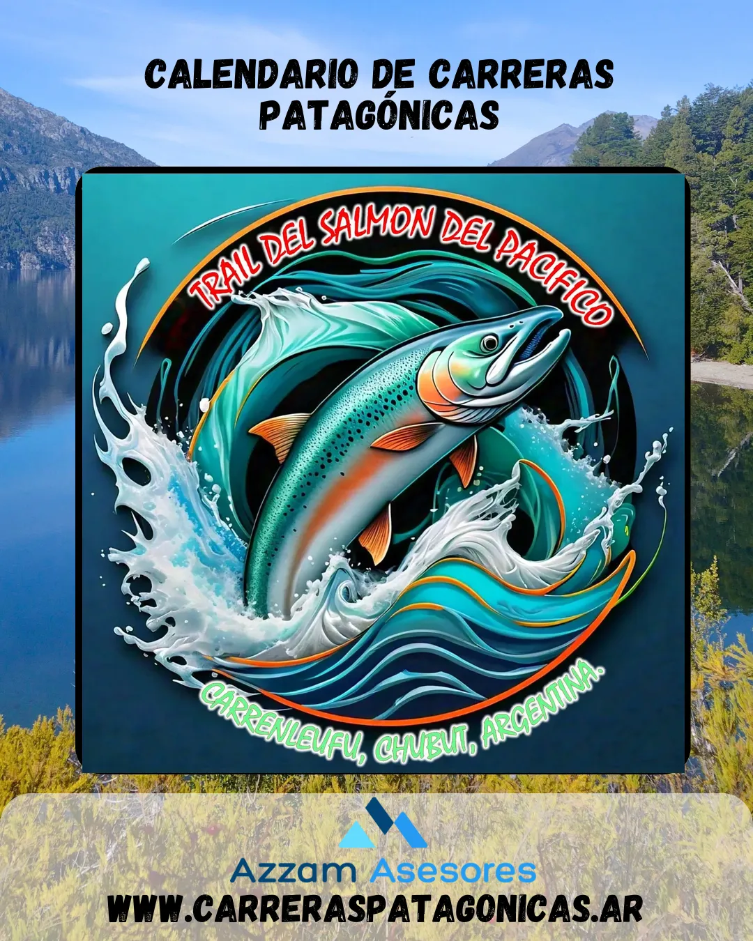 Flyer de Trail del Salmón del Pacifico 2025