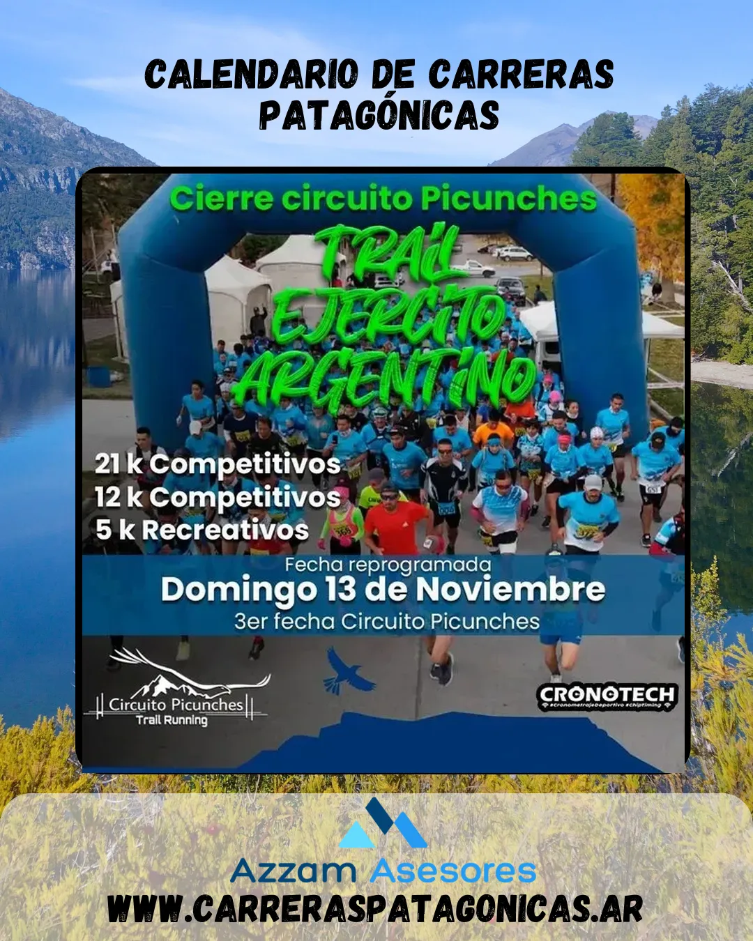 Flyer de Trail Ejercito Argentino 3° Fecha 2022