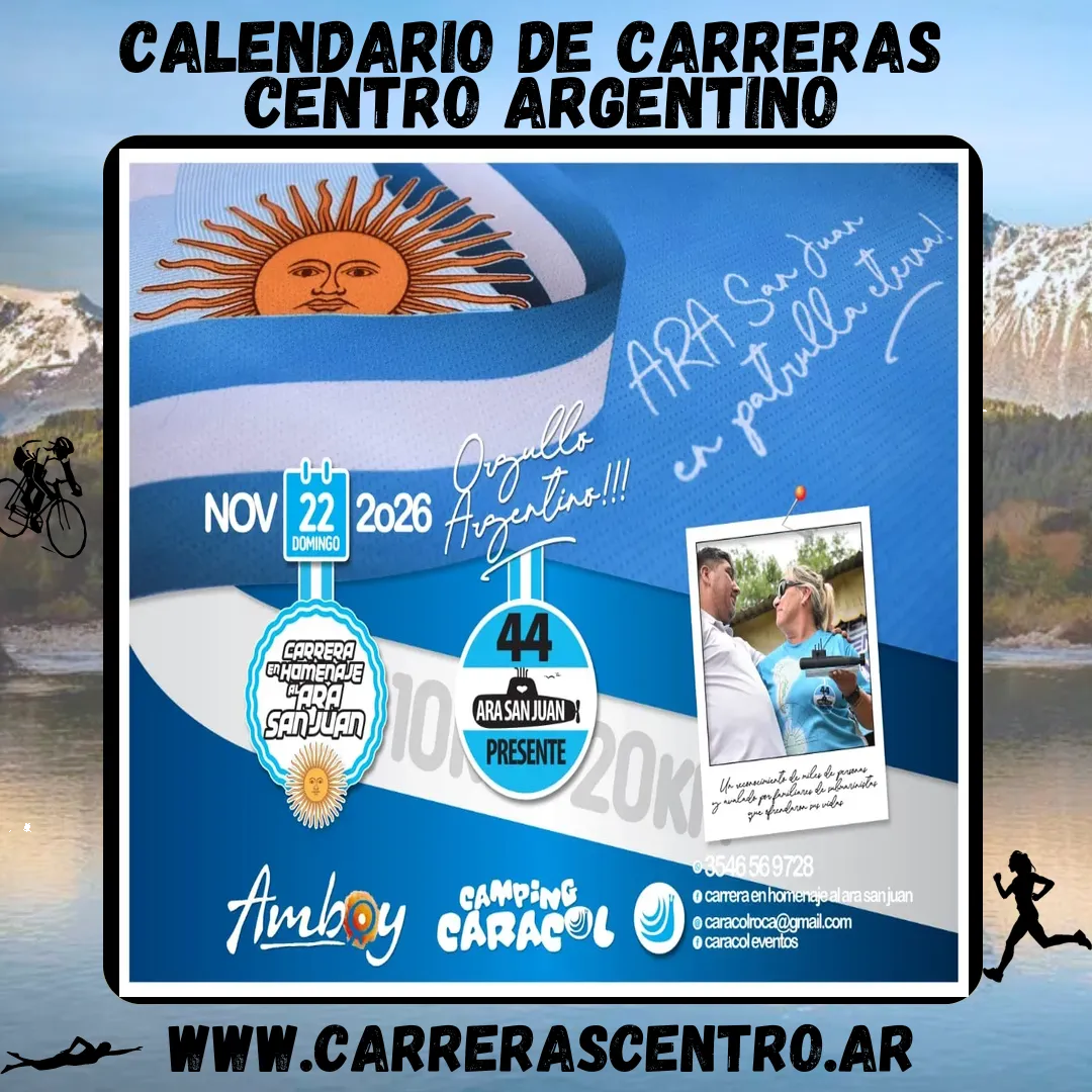 Flyer de Trail en Homenaje al Submarino San Juan 2026