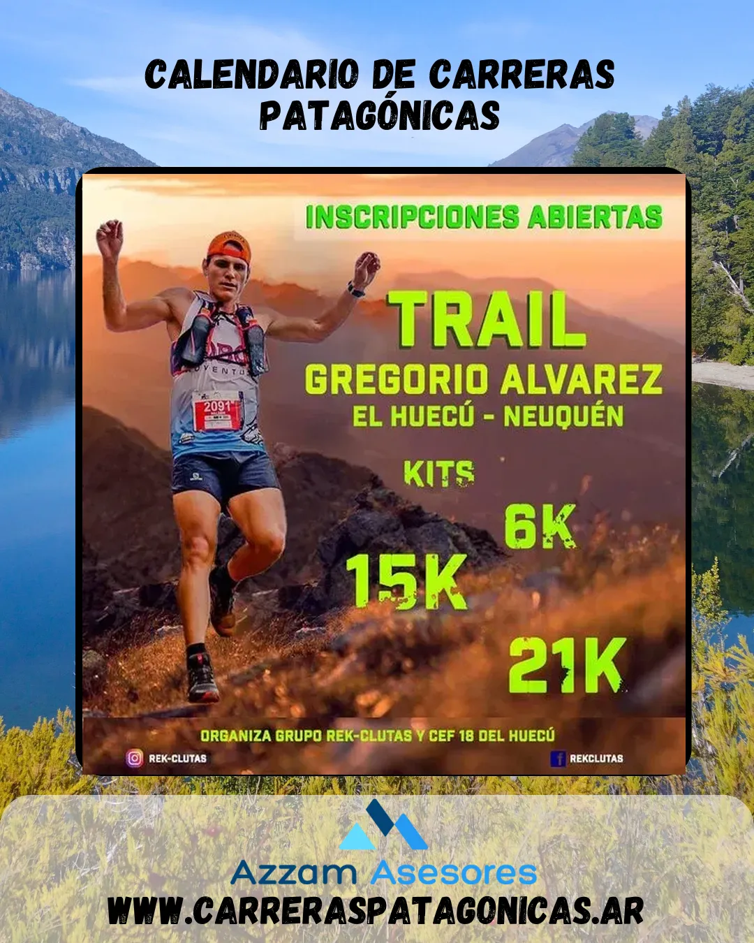 Flyer de Trail Gregorio Álvarez 2025