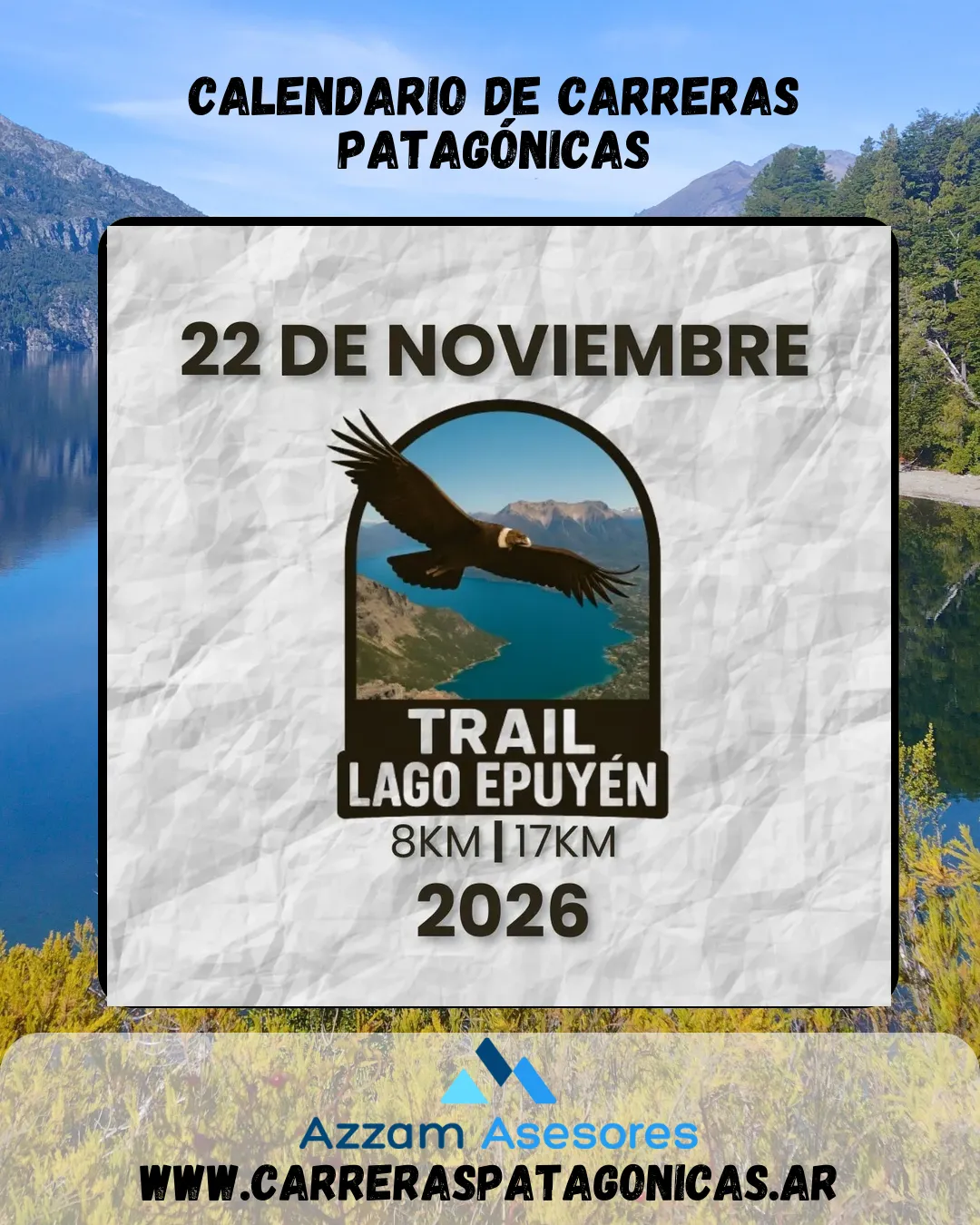 Flyer de Trail Lago Epuyén 2026