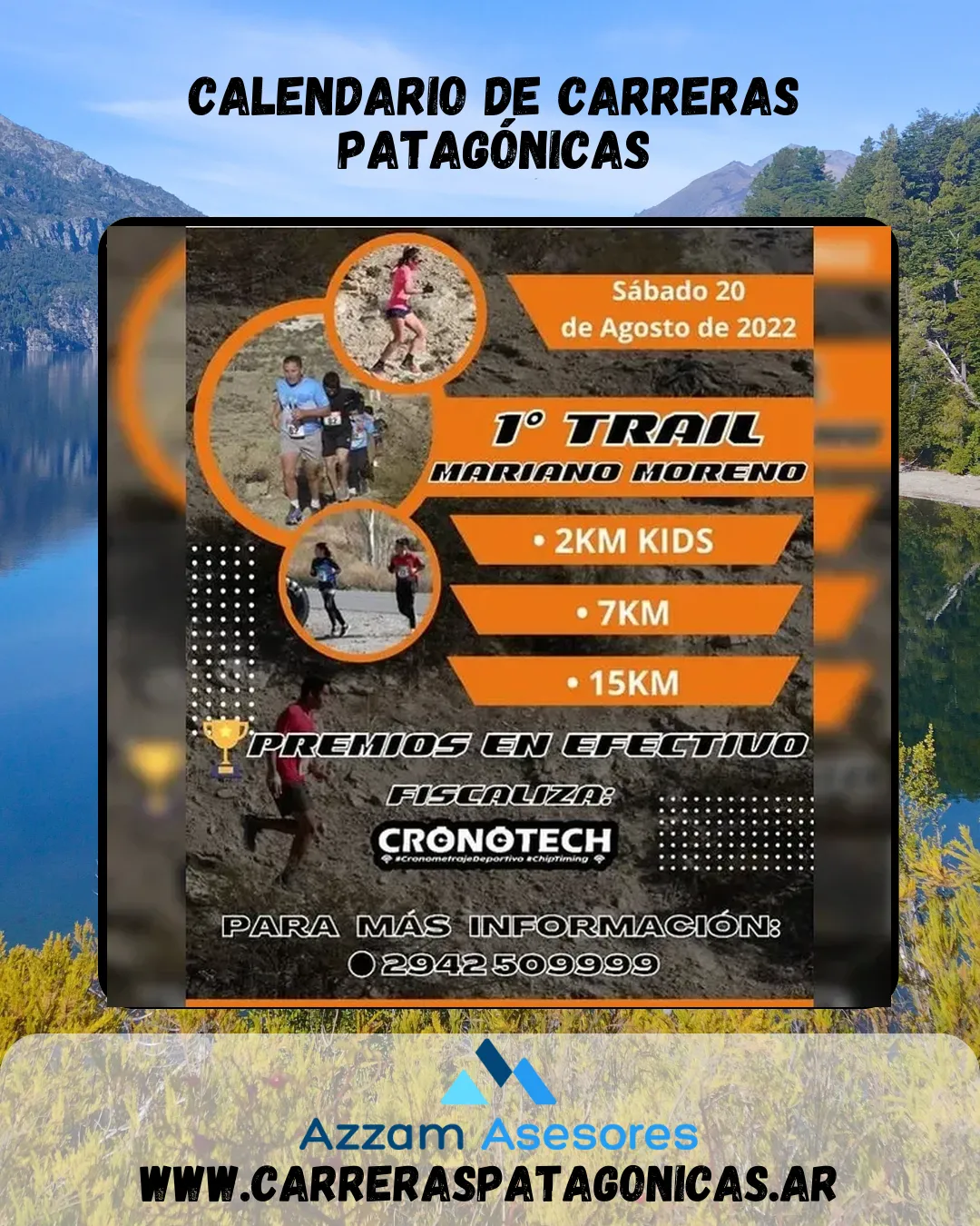 Flyer de Trail Mariano Moreno 2022