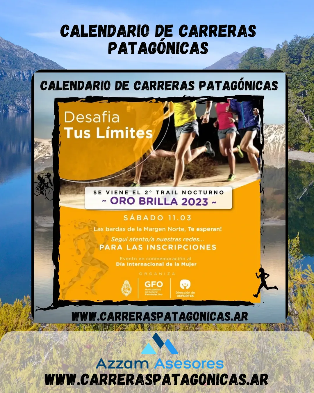 Flyer de Trail Nocturno «Oro Brilla 2023» 2023