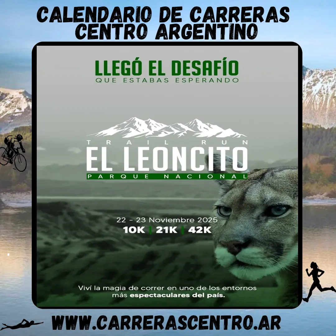 Flyer de Trail Run El Leoncito 2025