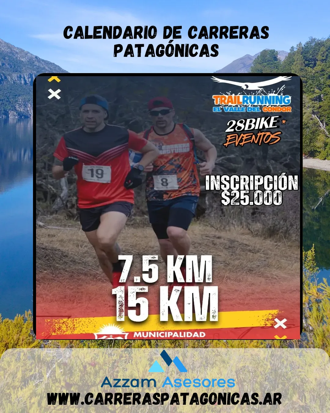 Flyer de Trail Running El Valle del Cóndor 2025