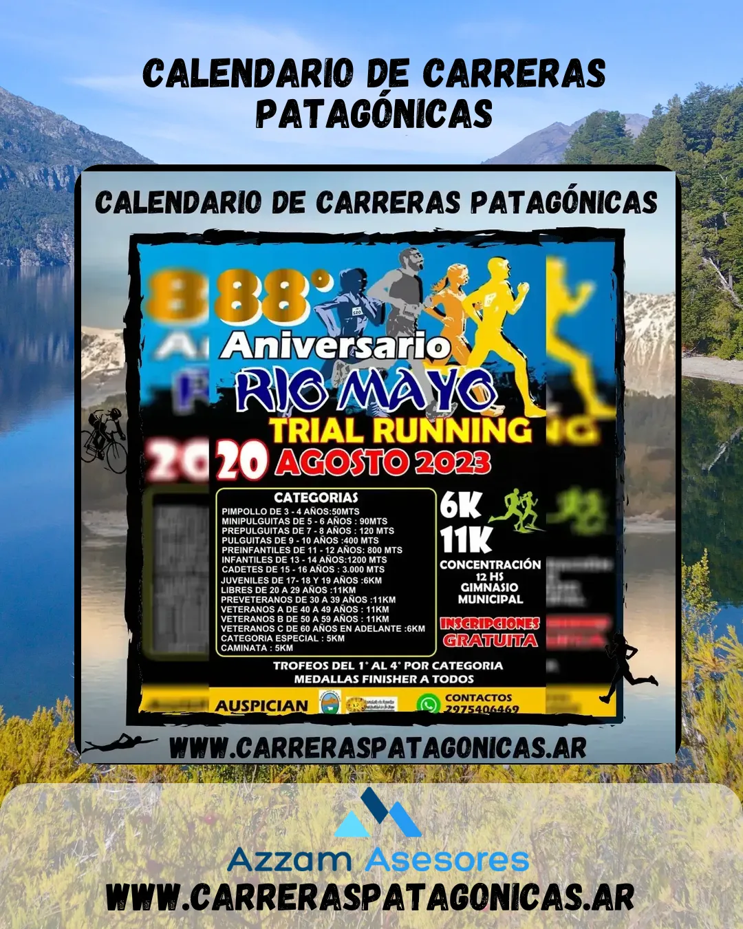Flyer de Trail Running Río Mayo 2023